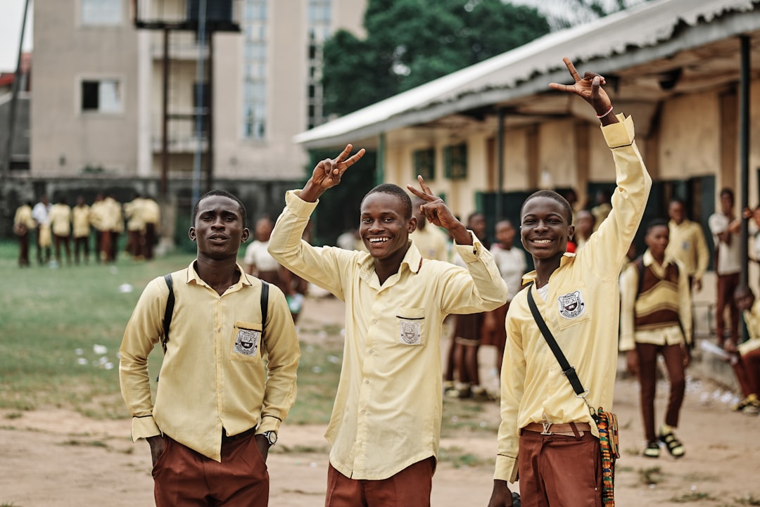 Port Harcourt, Rivers State, Nigeria - 23rd June 2021: A non-profit organization visits the Community Secondary School in Oginigba Community, Port Harcourt for an educational charity donation event.